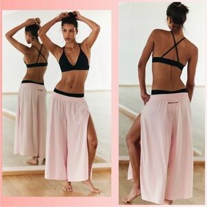Free People Pink hot shot slit legged pants